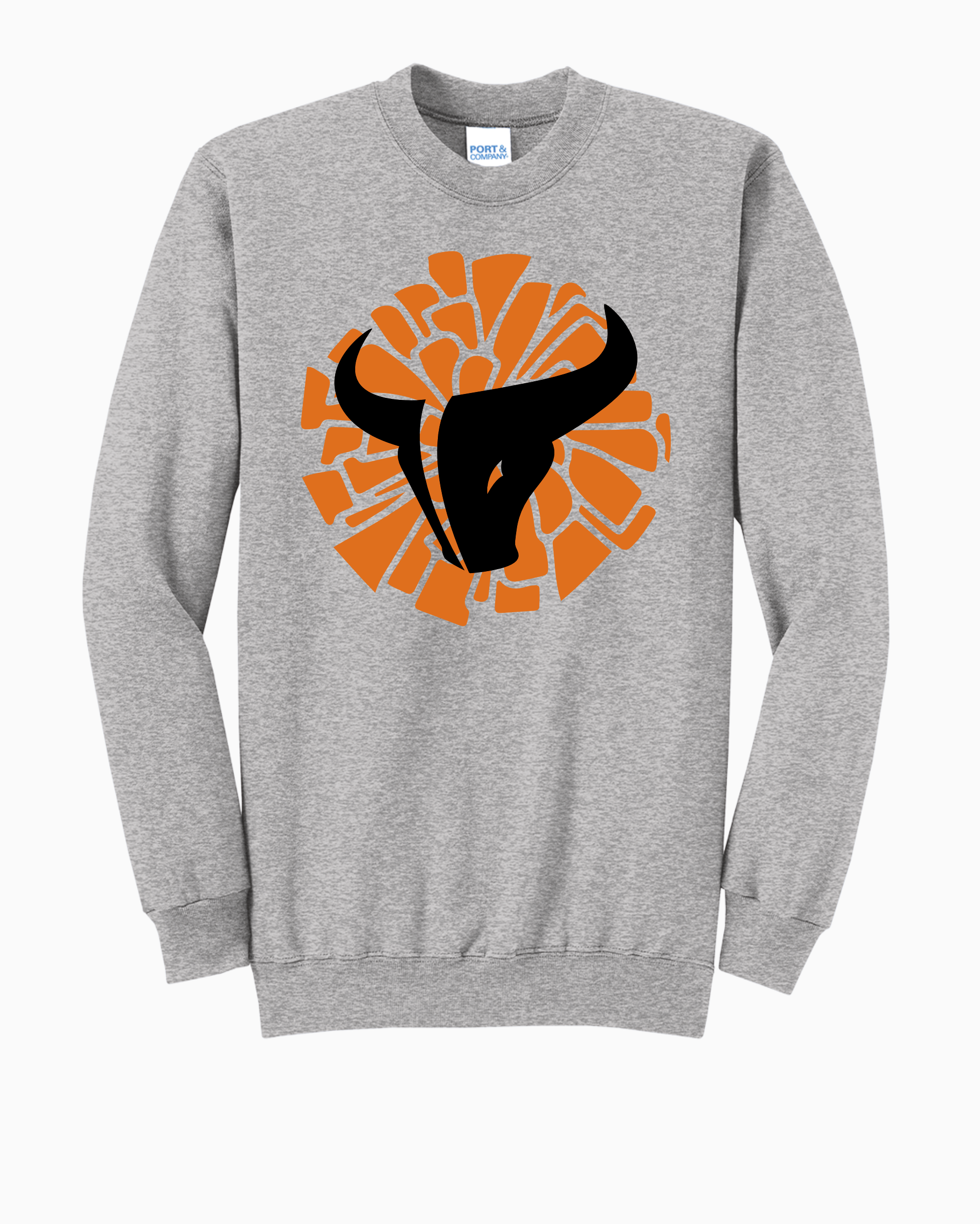 Crew Neck Sweat Shirt with Glitter Pom Logo