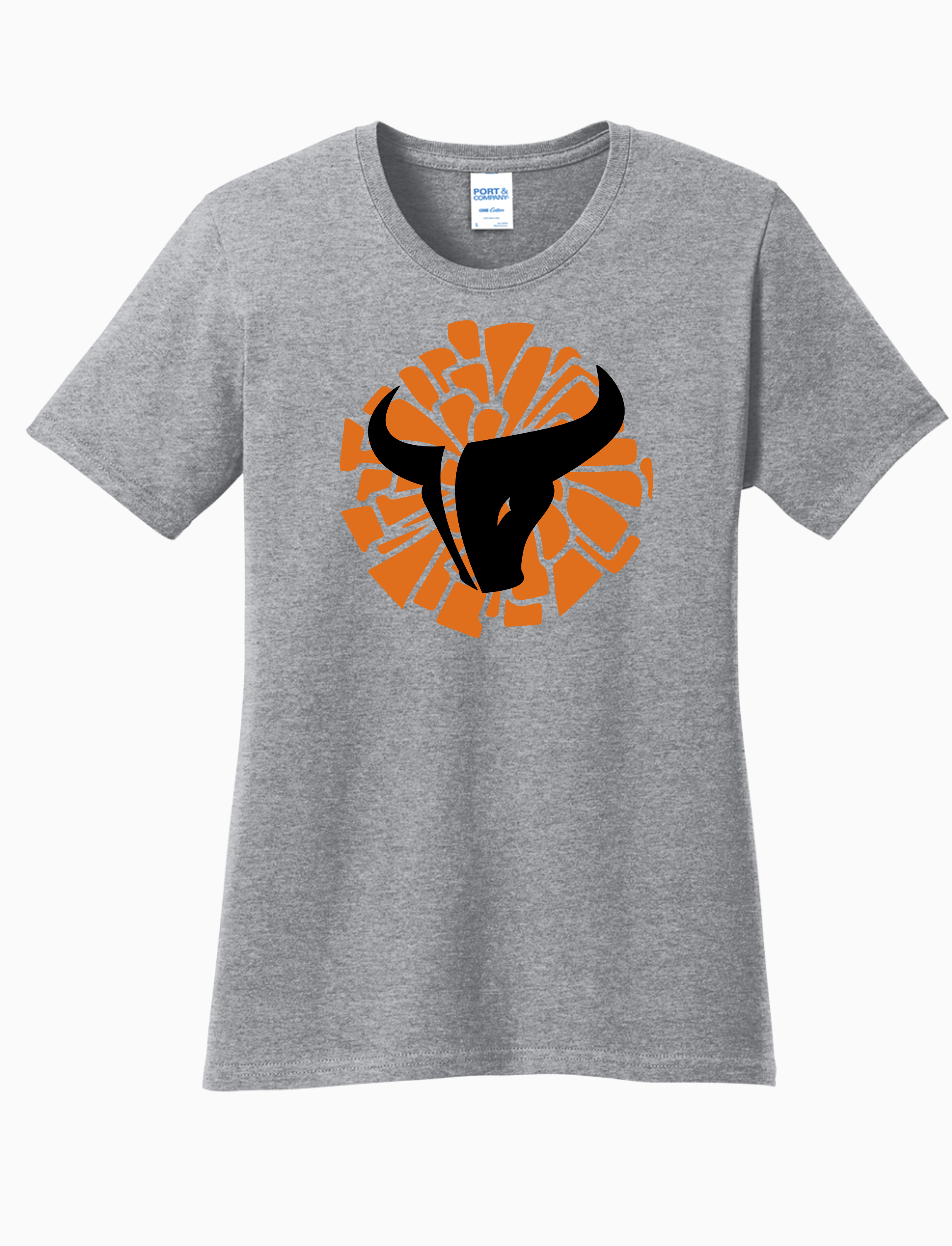 Ladies Short Sleeve T Shirt with Glitter Pom Logo